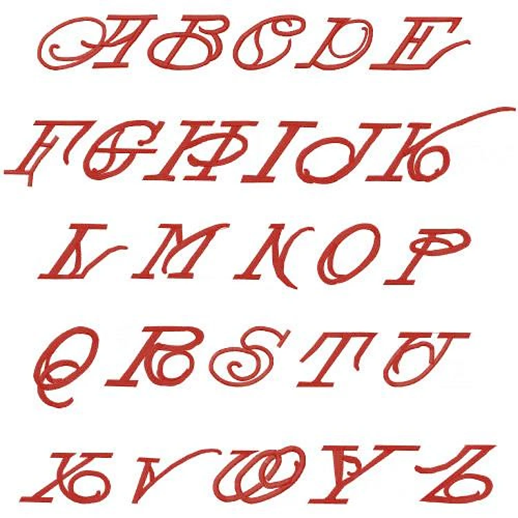 Racy Style Embrilliance Embroidery Font - Elegant Handwriting - BX font
