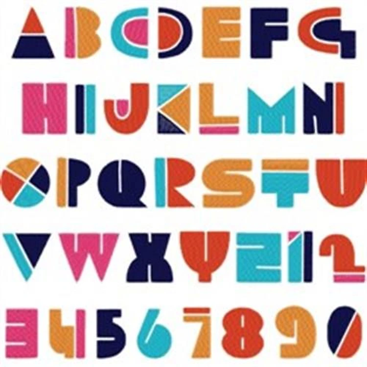 Solid Surf Embroidery Font - Playful Decorative Lettering - PES, DST & 11 formats