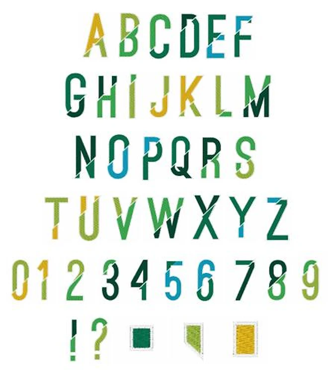 Prism Break Font Embroidery Font - Modern Decorative Alphabet - PES, DST & 11 formats