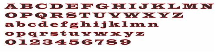 Latin Wide Font