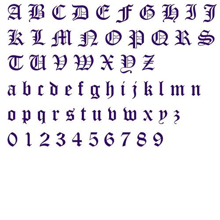 Old English Alphabet Embrilliance