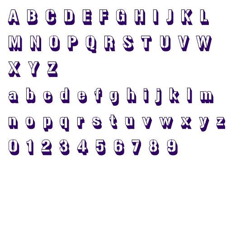 Gunplay Embrilliance Embroidery Font - Bold Block Style - BX font