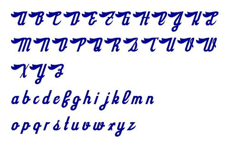 Sloe Gin Rickey Embrilliance Embroidery Font - Flowing Script Lettering - BX font