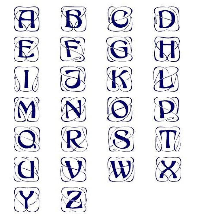 Konanur Caps Embrilliance Embroidery Font - Decorative Lettering - BX font