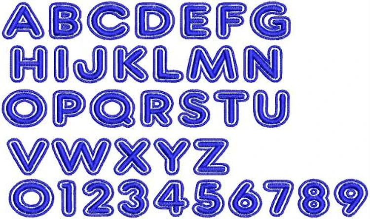 Delaney Embrilliance Embroidery Font - Decorative Playful Outline Letters - BX font