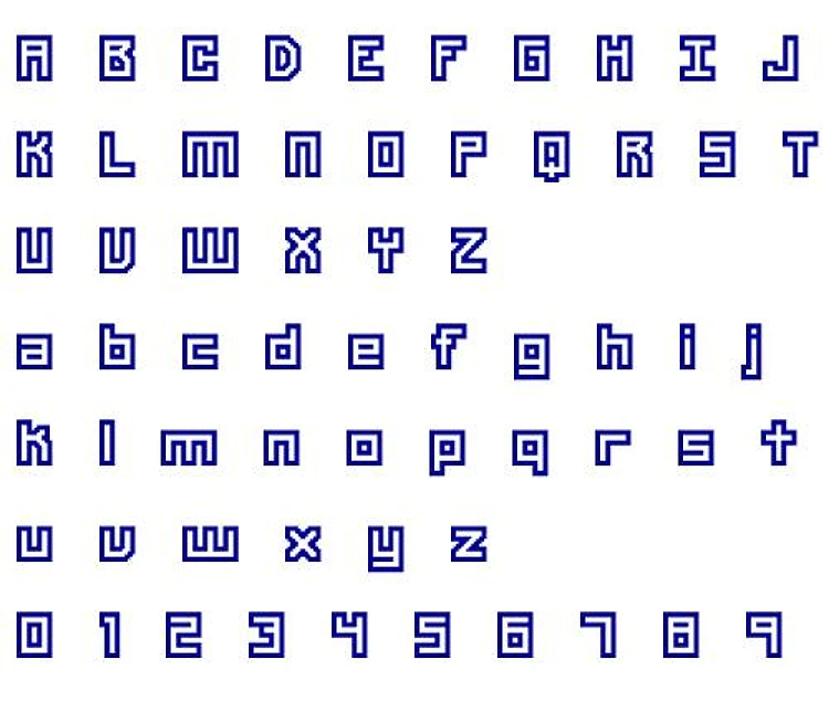 Unlearned Embroidery Font - Bold Block Outline Style - PES, DST & 10 formats