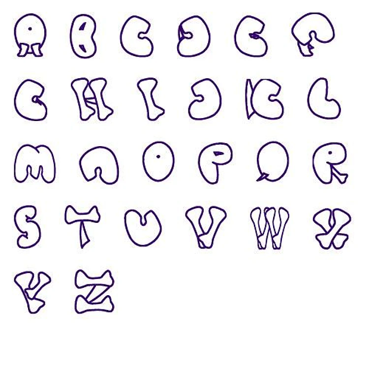 Balloons and Bones Embroidery Font - Decorative Whimsical Alphabet - Home Format - PES, DST & 10 formats