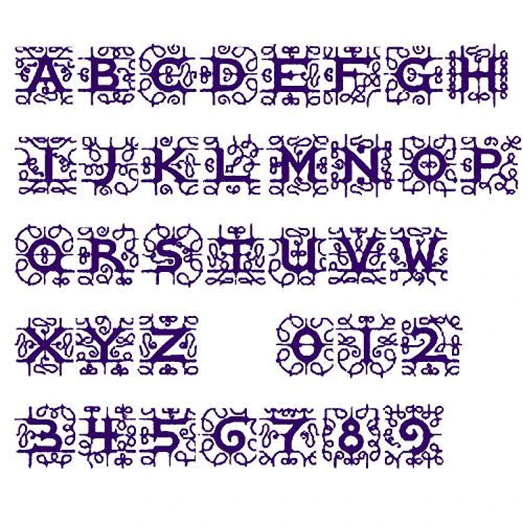 Morris Tribute Embroidery Font - Decorative Lettering - Home Format - PES, DST & 10 formats