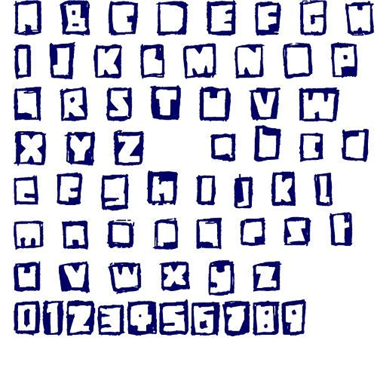 Skate Stencil Embroidery Font - Blocky Stencil Alphabet - PES, DST & 10 formats