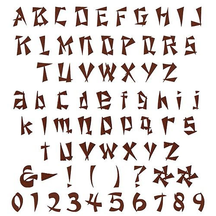 Asian Embroidery Font - Decorative Asian Typography - Home Format - PES, DST & 6 formats
