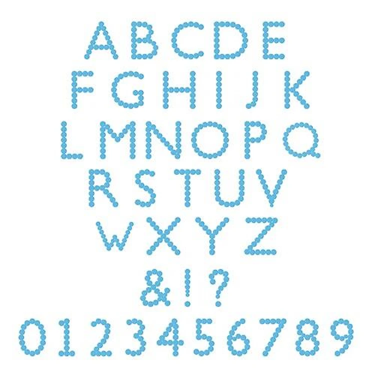 Bubble Alphabet Embroidery Font - Playful Rounded Lettering - PES, DST & 6 formats