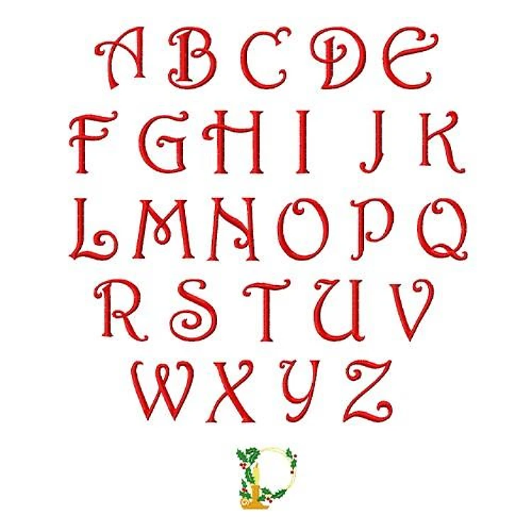 Christmas Candle Monograms