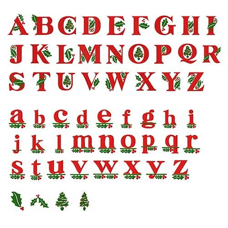 Christmas Holly Font