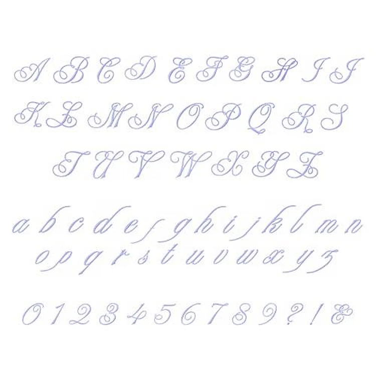 Elegance Font Embroidery Font - Elegant Flowing Letters - Home Format - PES, DST & 6 formats