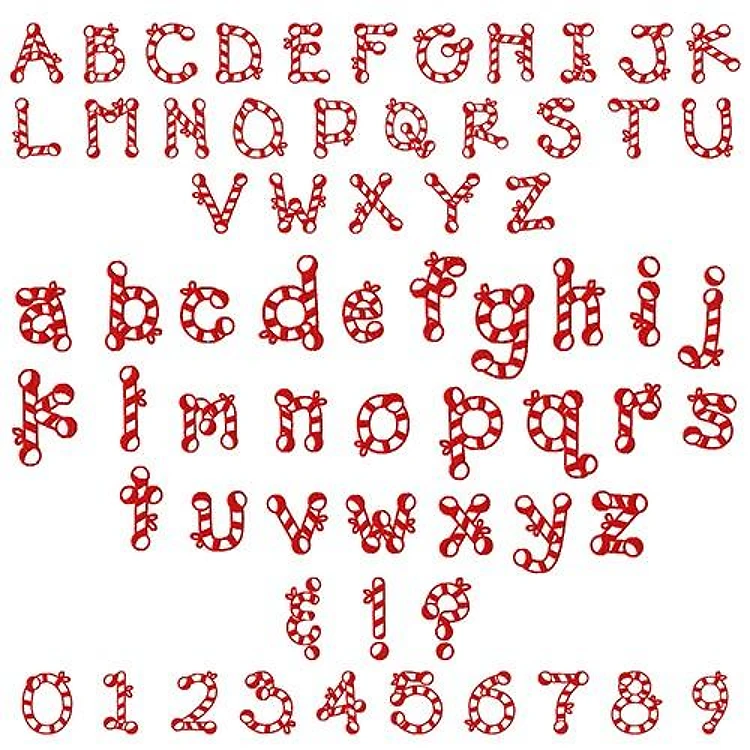 Candy Cane Alphabet