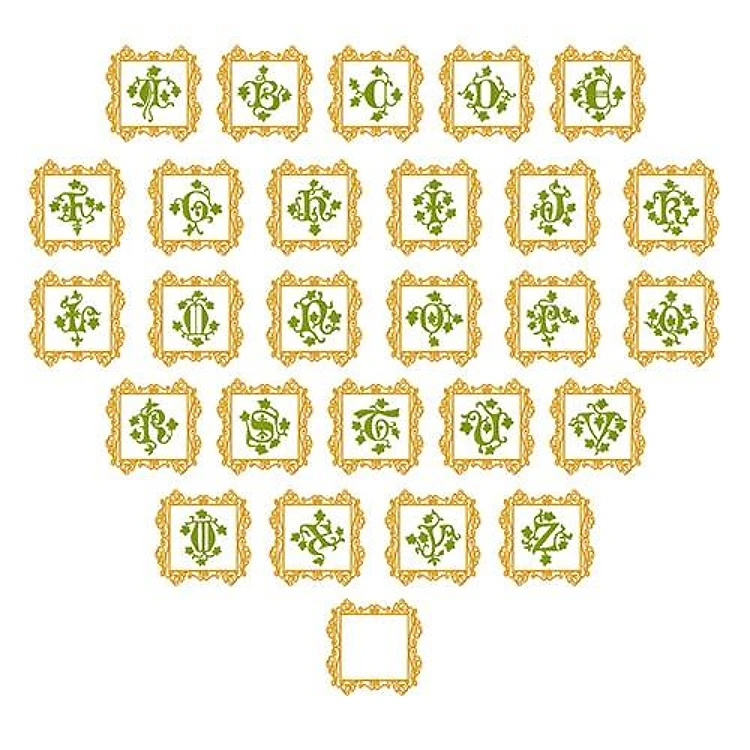 Elegant Monograms Embroidery Font - Classic Decorative Monogram Lettering - PES, DST & 6 formats