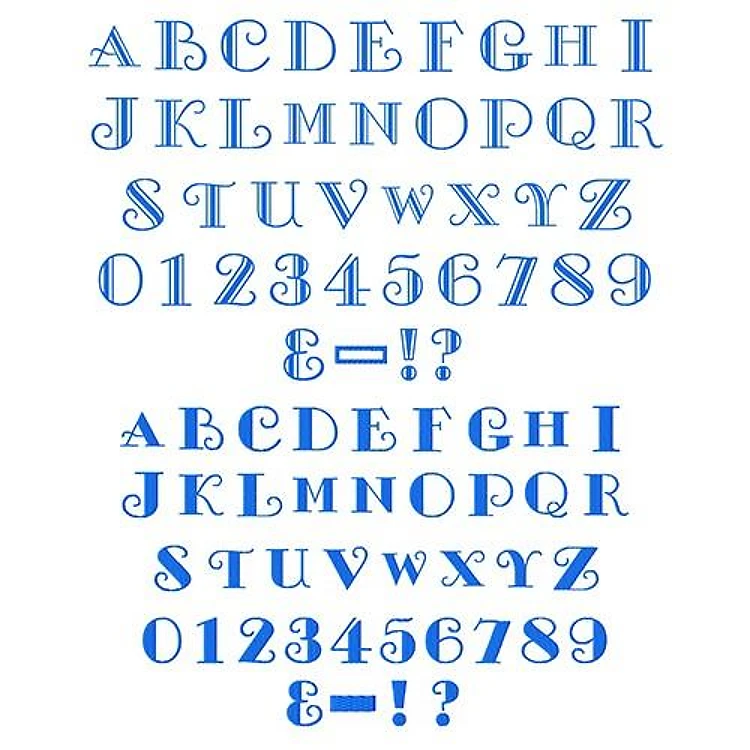 Fancy Font Embroidery Font - Decorative Whimsical Lettering - Home Format - PES, DST & 6 formats