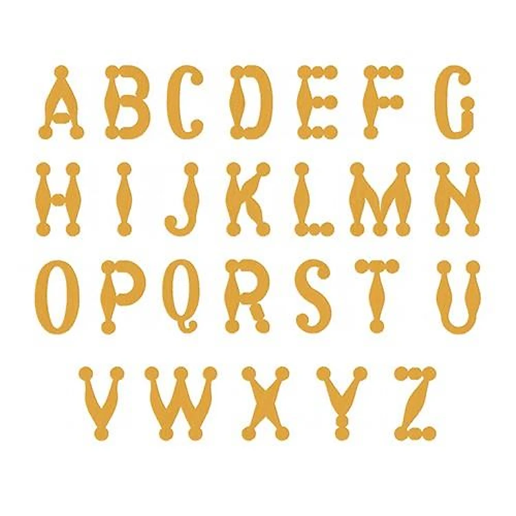 Harlequin Alphabet Embroidery Font - Decorative Whimsical Lettering - Home Format - PES, DST & 6 formats