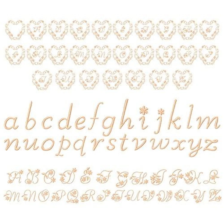 Hearts And Flowers Monograms