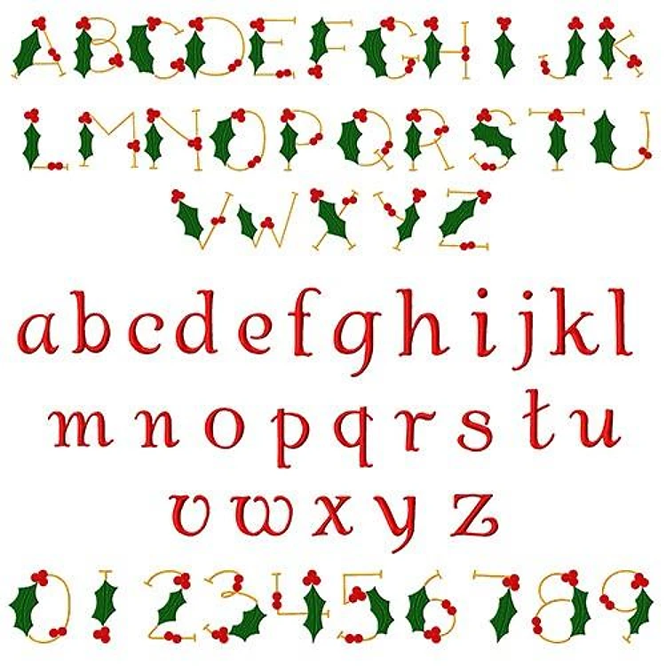 Holly Berries Font