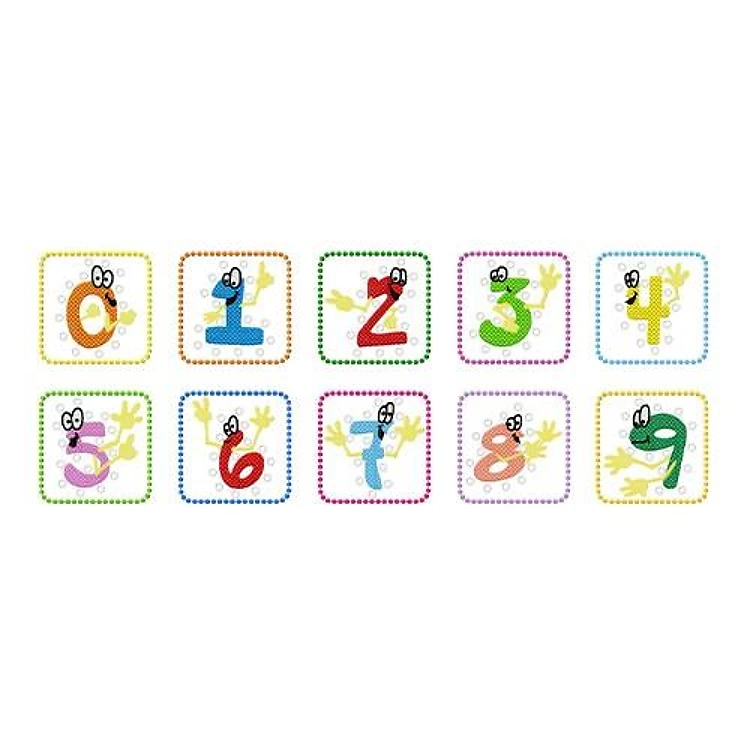 Lace Up Numbers I T H Embroidery Font - Colorful Decorative Style - PES, DST & 6 formats
