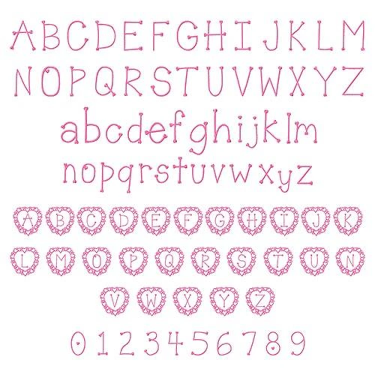 Lots Of Hearts Alphabet