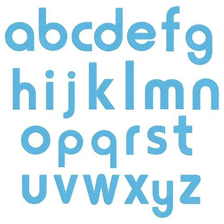 Lower Case Rounded Alpha Embroidery Font - Soft Playful Rounded Letters - Home Format - PES, DST & 6 formats