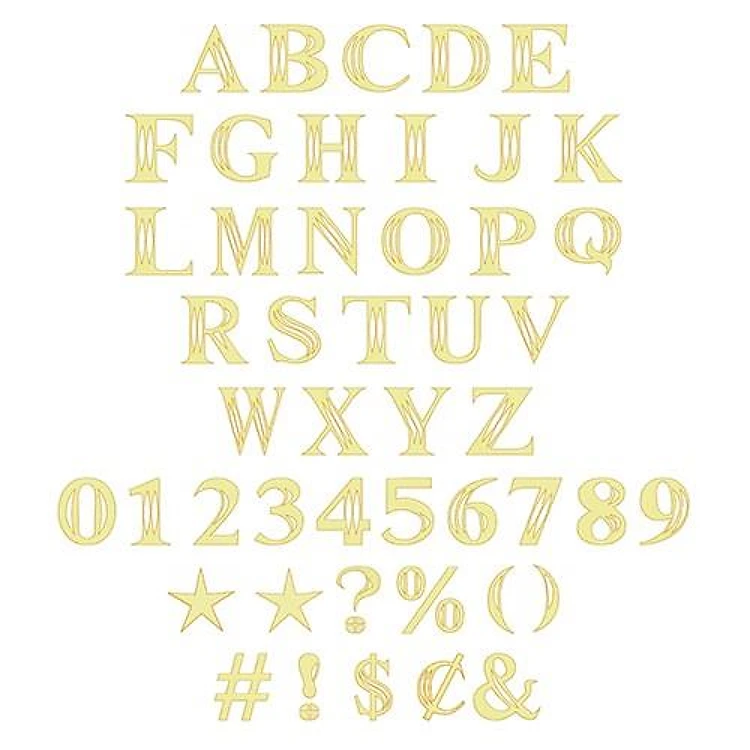 Maranalto Alphabet Embroidery Font - Block Style with Decorative Elements - Home Format - PES, DST & 6 formats