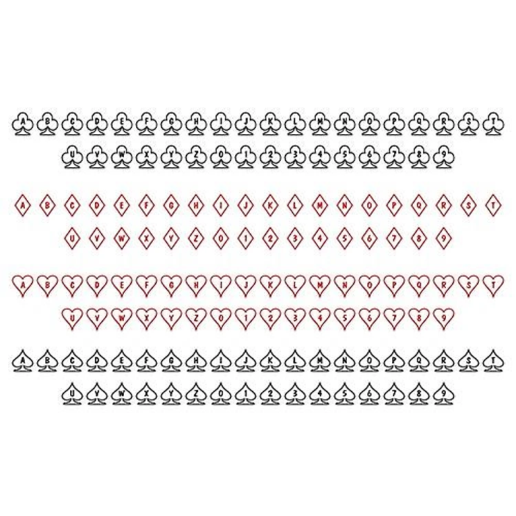 Poker Face Font Embroidery Font - Decorative Fun Lettering - Home Format - PES, DST & 6 formats