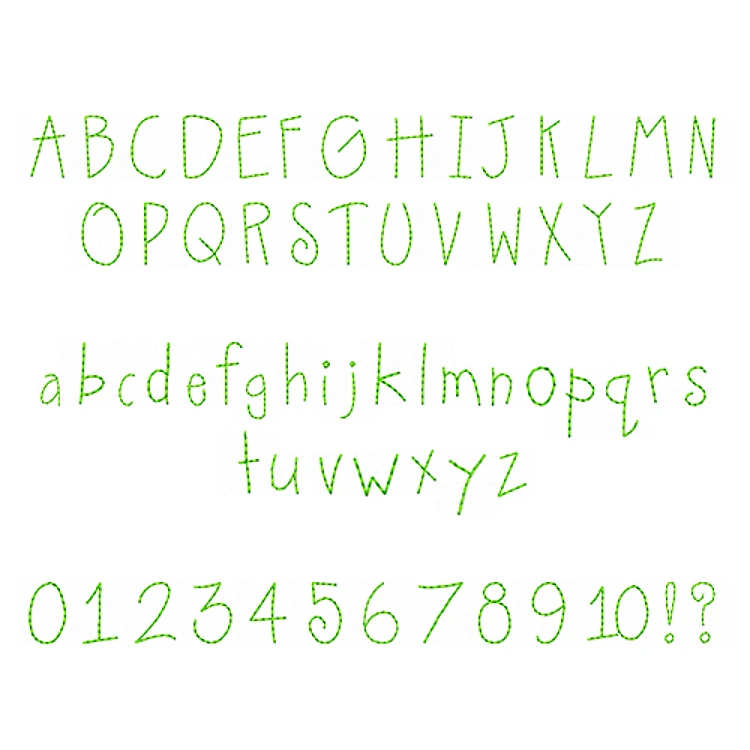 Primitive Redwork Alphabet