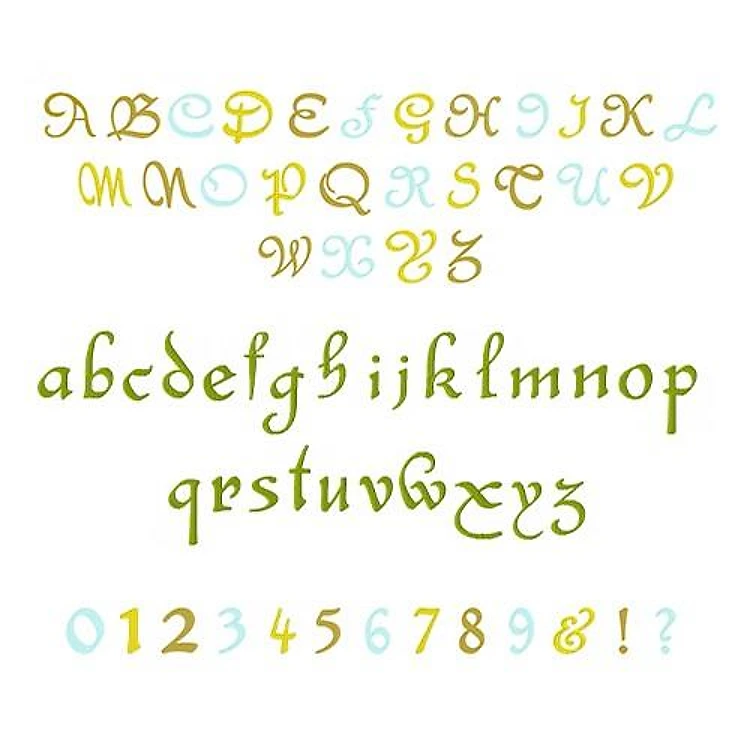 Swirly Script Alphabet