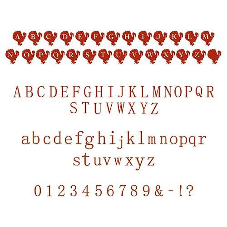 Turkey Time Font Embroidery Font - Decorative Holiday Lettering - Home Format - PES, DST & 6 formats