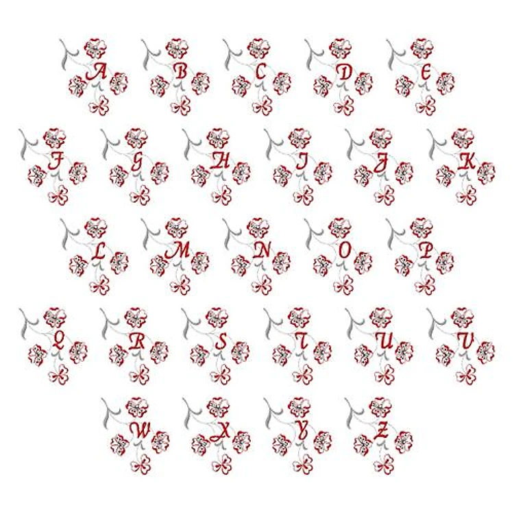 Monograms 47 Embrilliance Embroidery Font - Elegant Floral Monogram Lettering - BX font