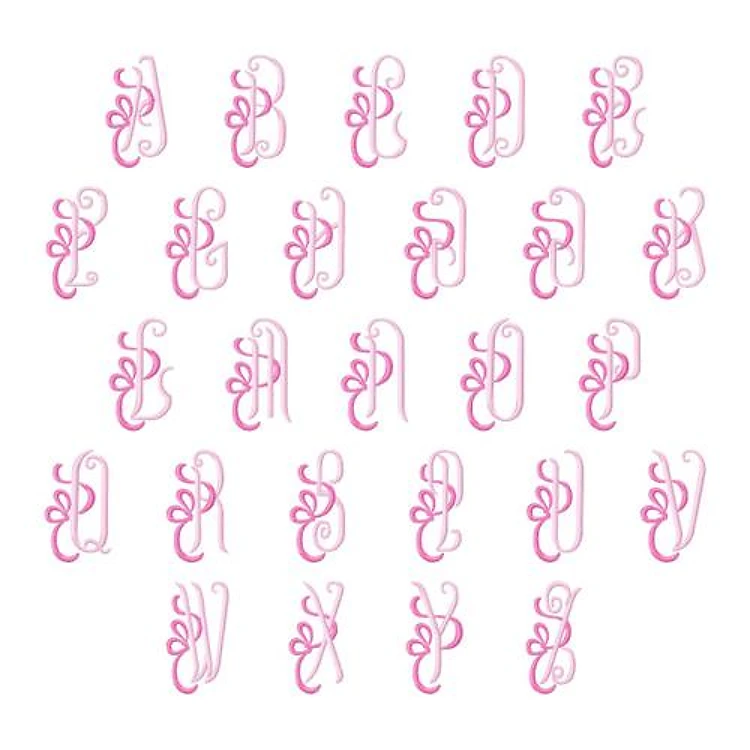Monograms 48 Embrilliance Embroidery Font - Decorative Monogram Lettering - BX font