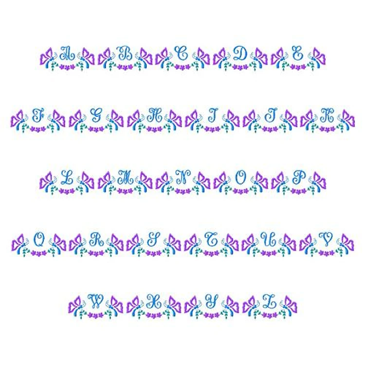 Monograms 54 Embroidery Font - Decorative Monogram Style - Home Format - PES, DST & 8 formats