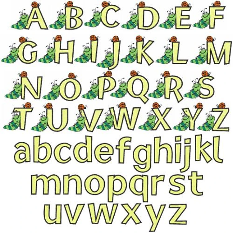 Bug Off Alphabet Embrilliance - Playful Decorative Style - BX font