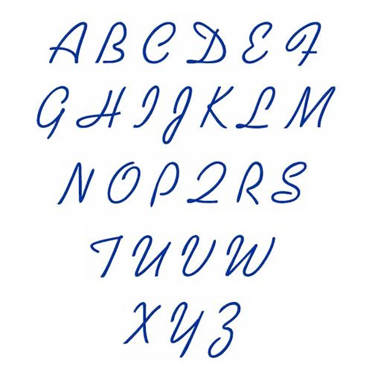 Large Script Embrilliance Embroidery Font - Flowing Script Alphabet Lettering - BX font