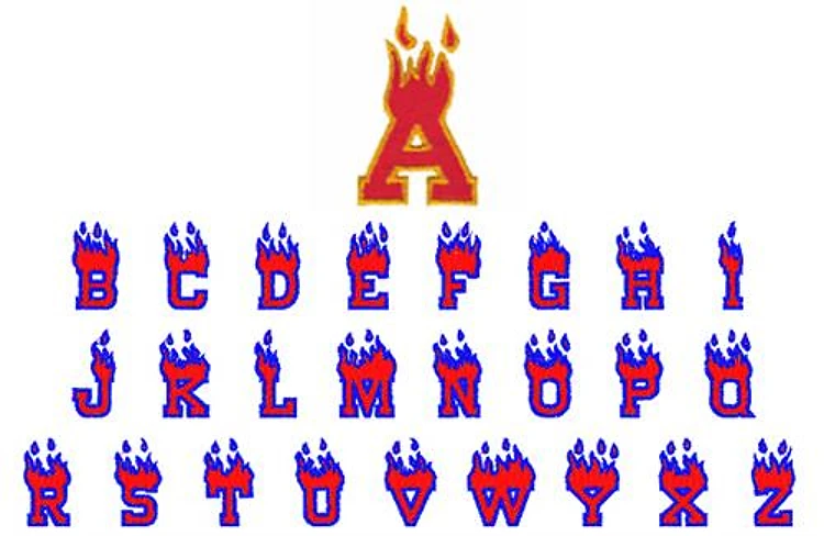 FLAME ALPHABET Embrilliance