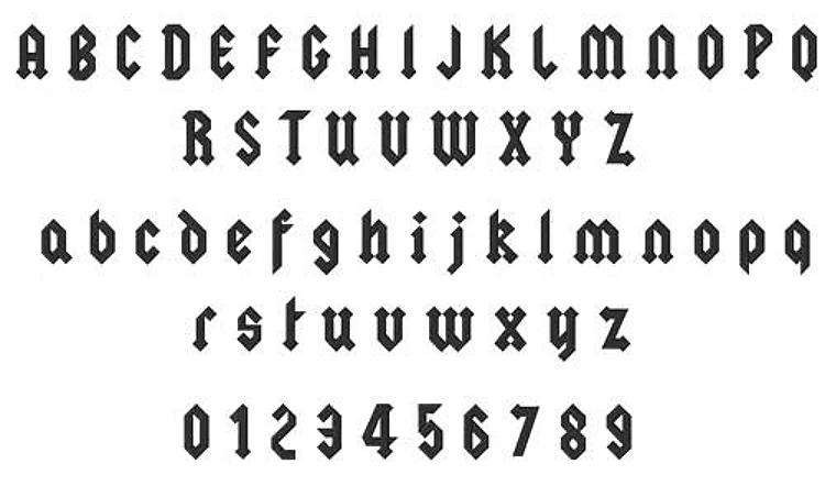 BIKER ALPHABET