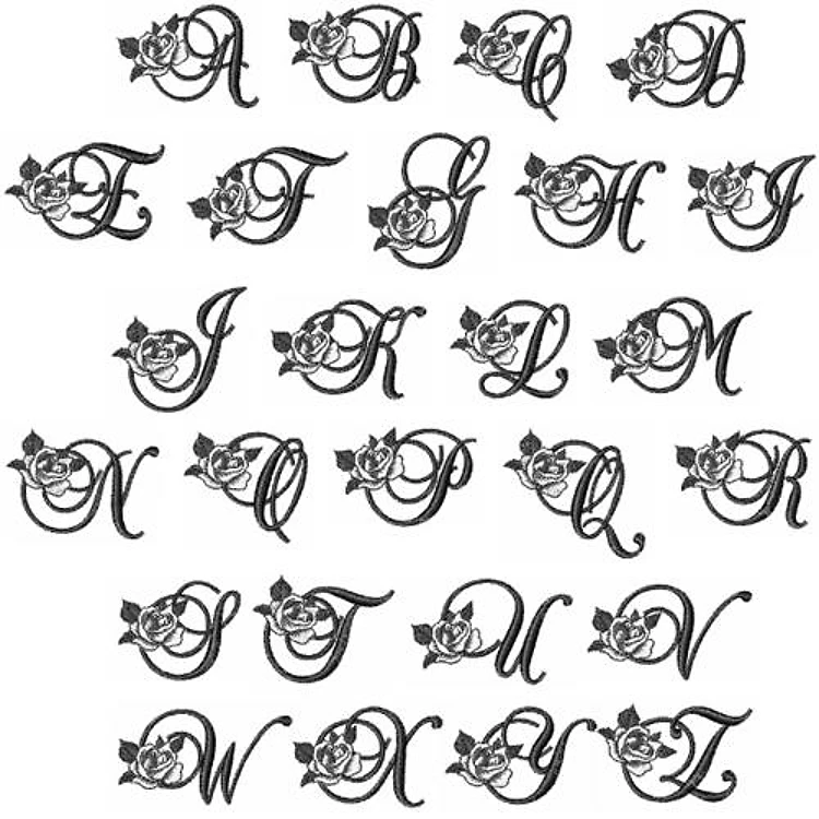 Rose Monogram Font