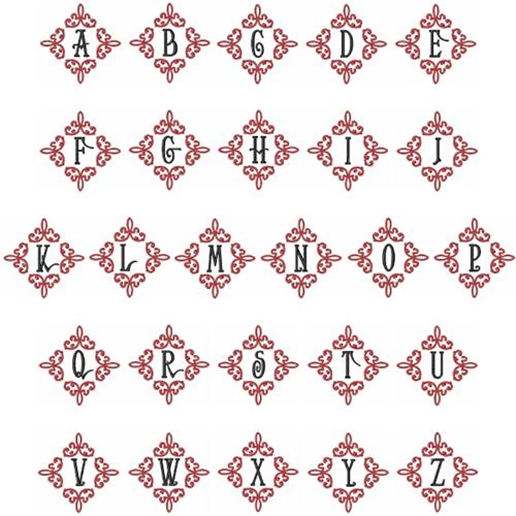 Modern Elegance Font Embroidery Font - Ornamental Script-like Lettering - Home Format - PES, DST & 11 formats