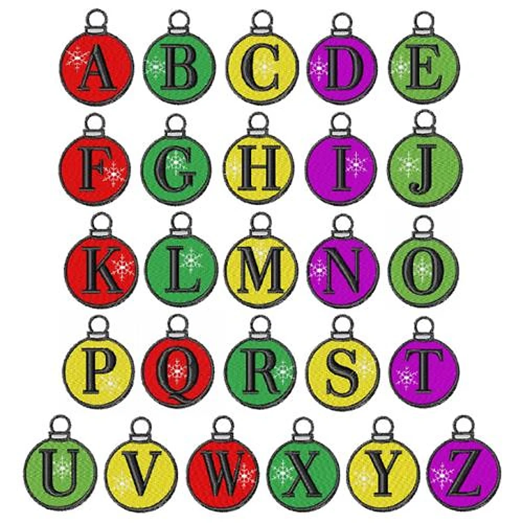 Ornament Font Embroidery Font - Decorative Fill Letters - PES, DST & 11 formats