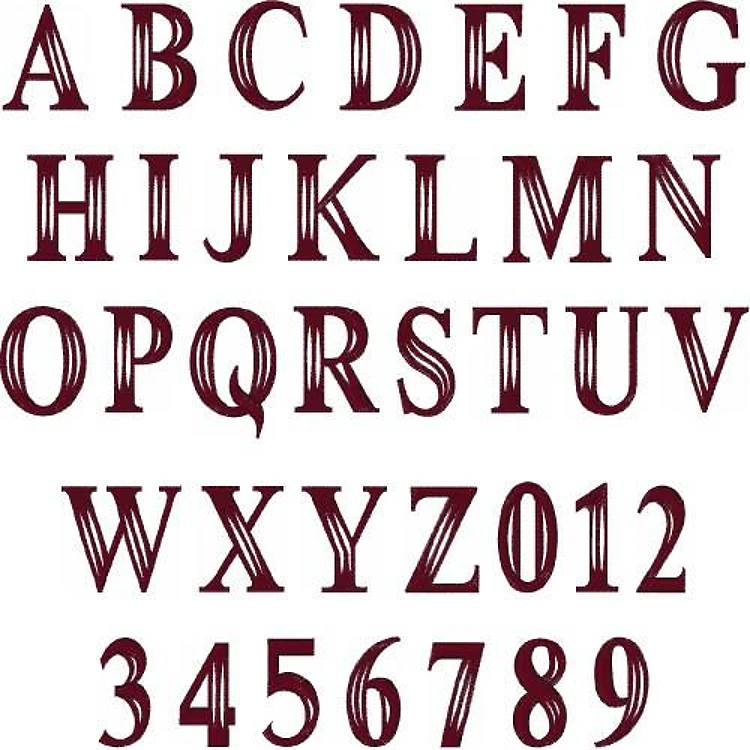 Ribbon Font Embroidery Font - Ornate Decorative Style - PES, DST & 11 formats