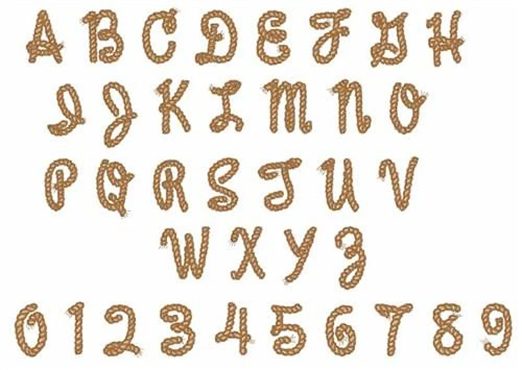 ROPE ALPHABET FONT