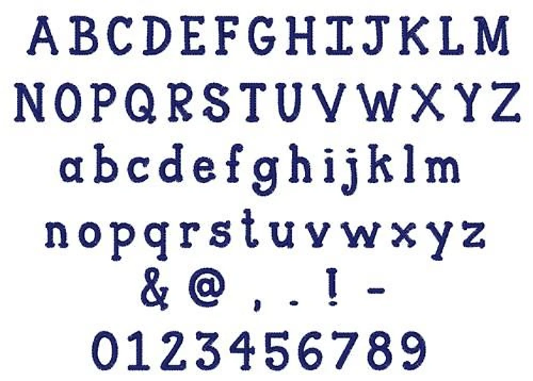 Fat Marker Font Embroidery Font - Bold Block Letters - PES, DST & 10 formats