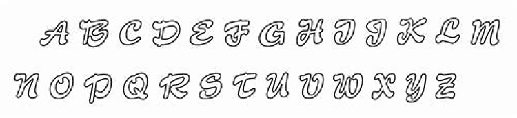 SCRIPT APPLIQUE FONT Embroidery Font - Playful Script Applique Design - PES, DST & 11 formats