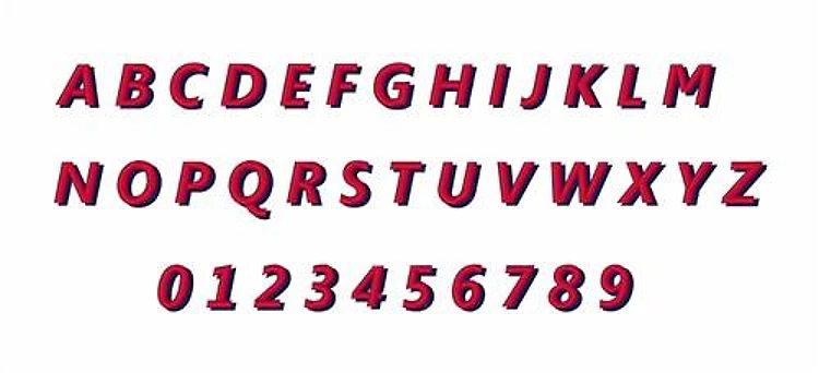 Drop Shadow Font