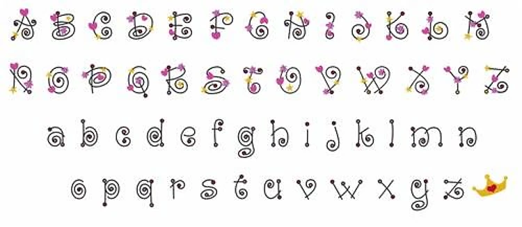 Girly Alphabet Font