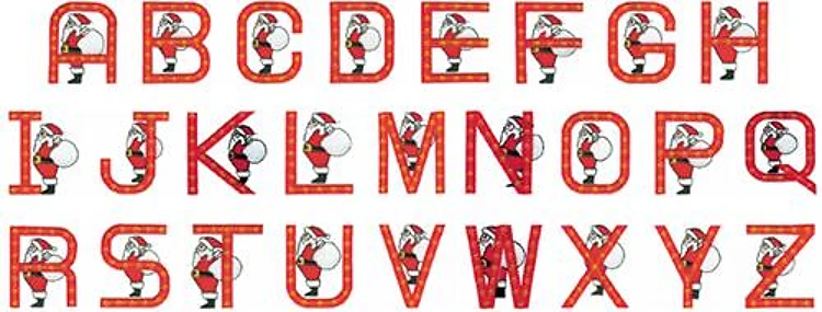 SANTA IN ALPHABET