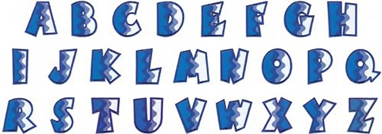 ABSTRACT ALPHABET Embroidery Font - Playful Decorative Letters - Home Format - PES, DST & 6 formats